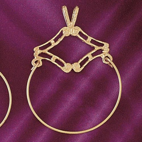 Charm Holder Charm Pendant 14k Gold