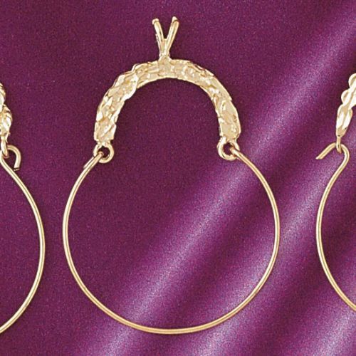 Charm Holder Charm Pendant 14k Gold