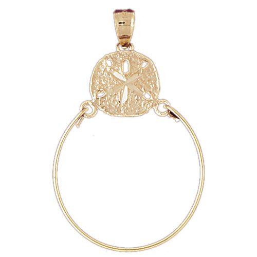 Dollar Sand Charm Holder Charm Pendant 14k Gold