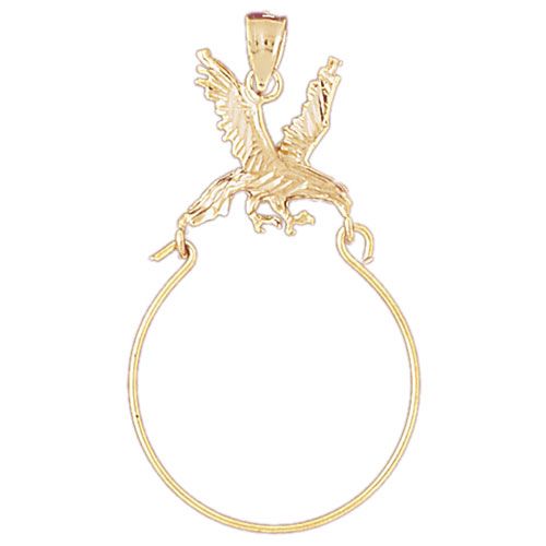 Eagle Charm Holder Charm Pendant 14k Gold