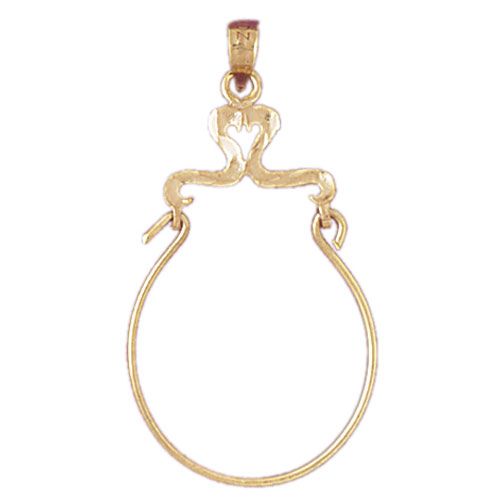 Heart Charm Holder Charm Pendant 14k Gold