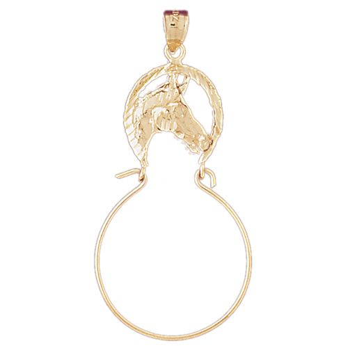 Horse Charm Holder Charm Pendant 14k Gold