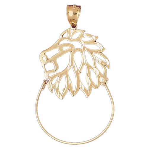 Lion Charm Holder Charm Pendant 14k Gold