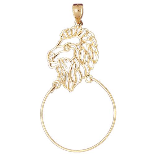 Lion Charm Holder Charm Pendant 14k Gold