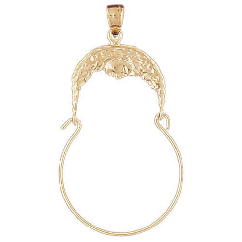 Moon Charm Holder Charm Pendant 14k Gold