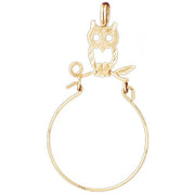Owl Charm Holder Charm Pendant 14k Gold