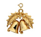 Christmas Bell Charm Pendant 14k Gold