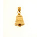 3D Christmas Bell Charm Pendant 14k Gold