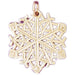 Christmas Snowflake Charm Pendant 14k Gold