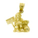 3D Santa Clause Charm Pendant 14k Gold