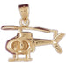 Helicopter Charm Pendant 14k Gold