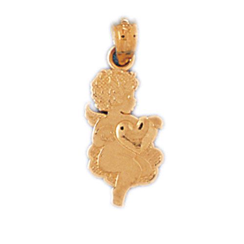Baby Girl Charm Pendant 14k Gold