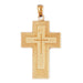 Cross Padre Nuestro Charm Pendant 14k Gold