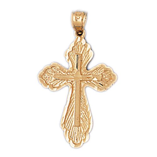 Cross Charm Pendant 14k Gold