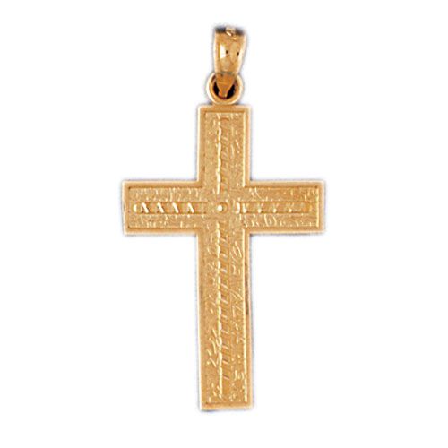 Cross Charm Pendant 14k Gold
