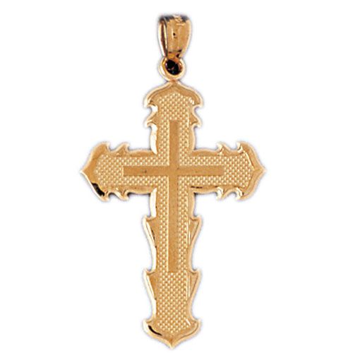 Cross Charm Pendant 14k Gold