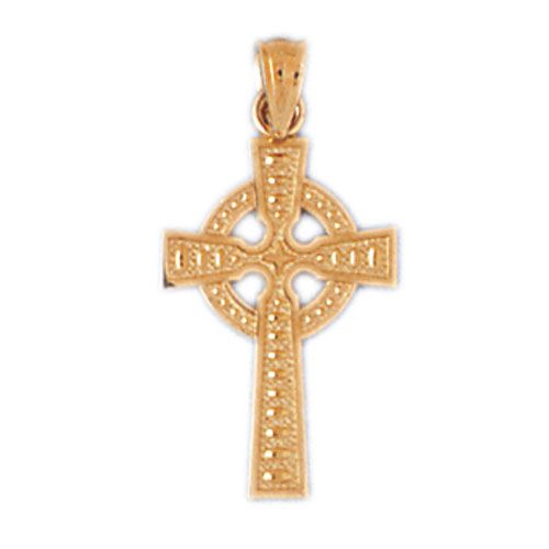 Cross Charm Pendant 14k Gold
