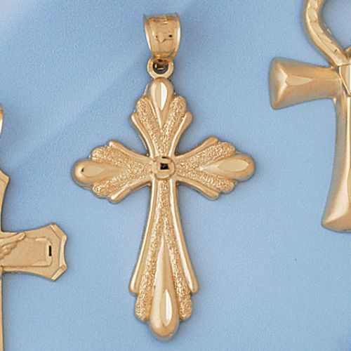 Cross Charm Pendant 14k Gold