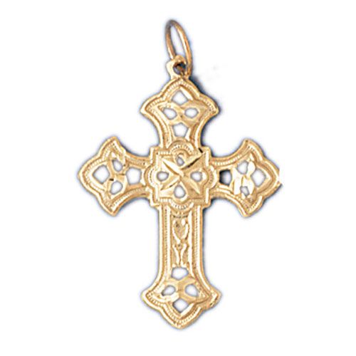 Cross Charm Pendant 14k Gold