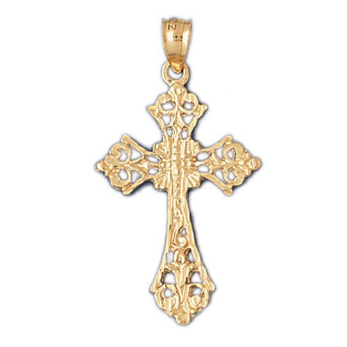 Cross Charm Pendant 14k Gold