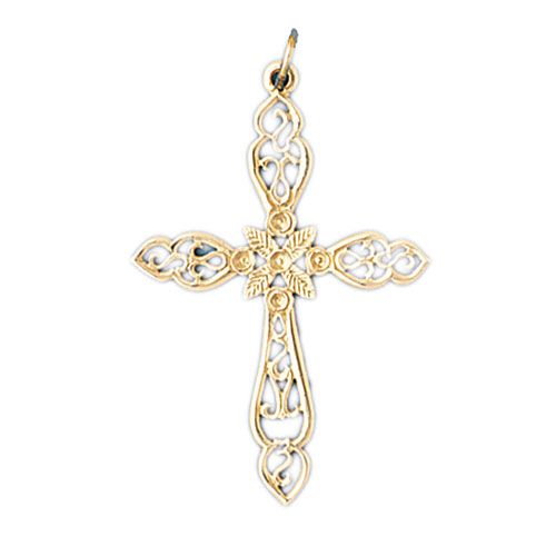 Cross Charm Pendant 14k Gold