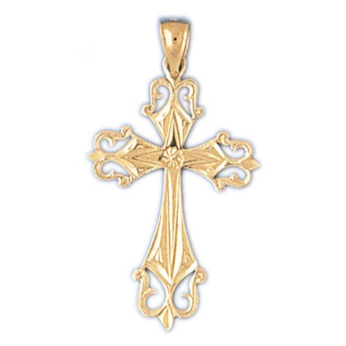 Cross Charm Pendant 14k Gold