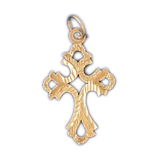 Cross Charm Pendant 14k Gold