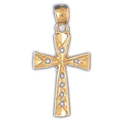 Cross Charm Pendant 14k Gold