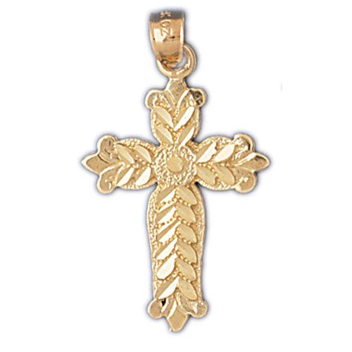 Cross Charm Pendant 14k Gold