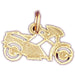 Motorbike Charm Pendant 14k Gold