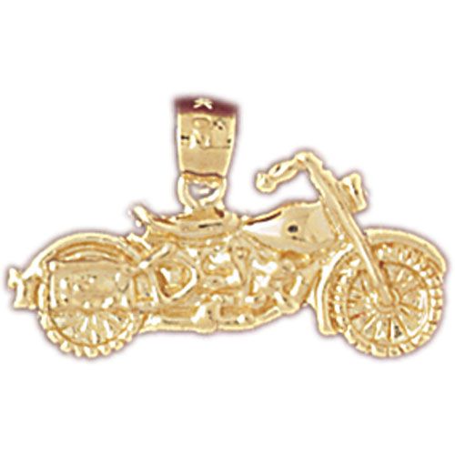 Motorbike Charm Pendant 14k Gold