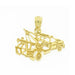 Towing Truck Charm Pendant 14k Gold