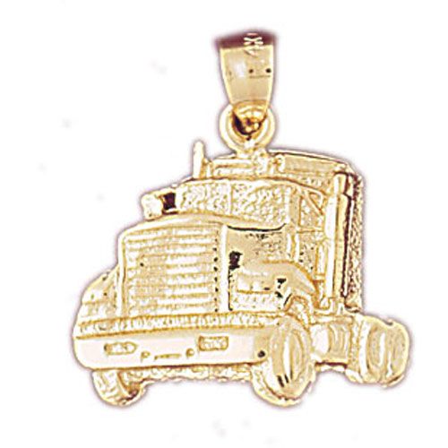 Truck Charm Pendant 14k Gold