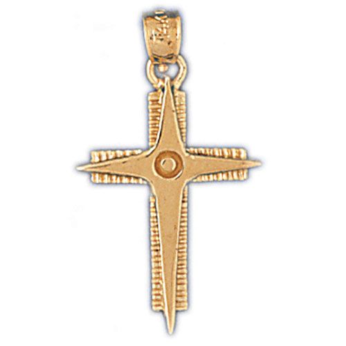 Cross Charm Pendant 14k Gold