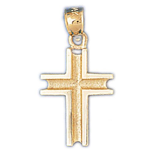 Cross Charm Pendant 14k Gold