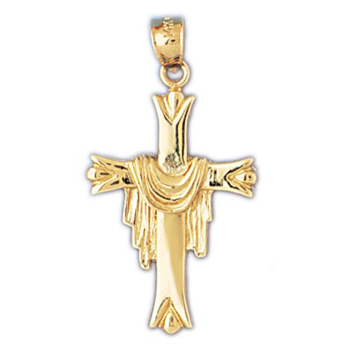 Cross Charm Pendant 14k Gold