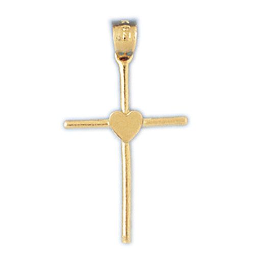 Cross Charm Pendant 14k Gold