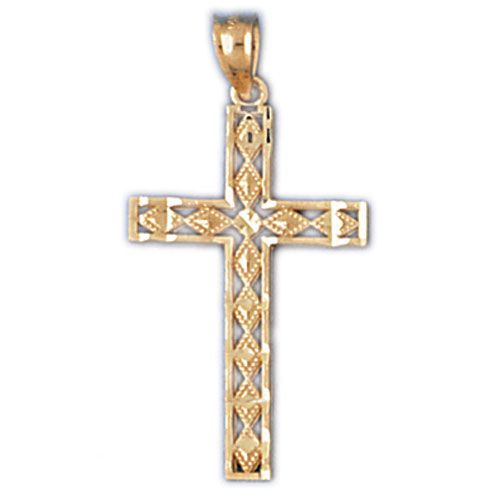 Cross Charm Pendant 14k Gold