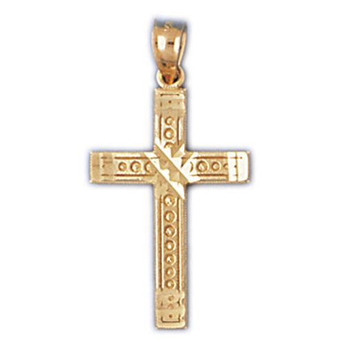 Cross Charm Pendant 14k Gold