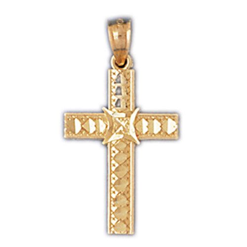 Cross Charm Pendant 14k Gold