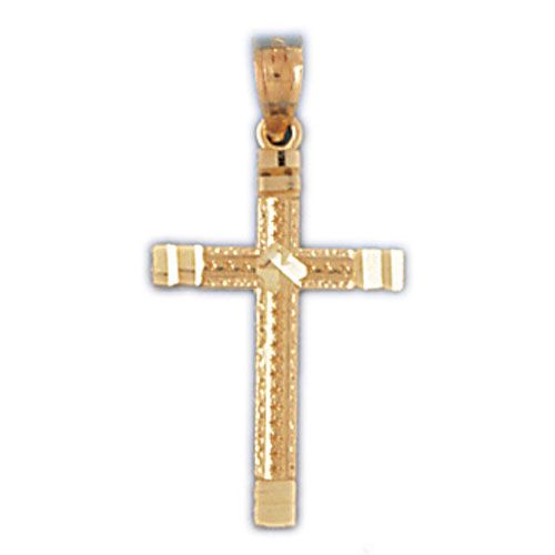 Cross Charm Pendant 14k Gold