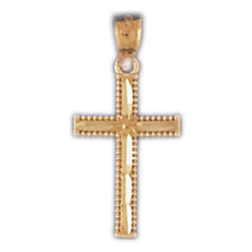 Cross Charm Pendant 14k Gold