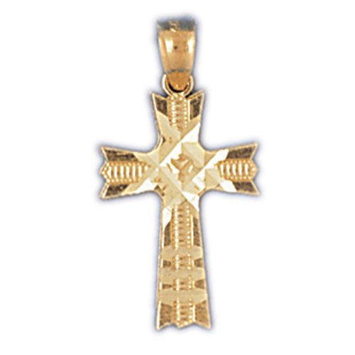 Cross Charm Pendant 14k Gold