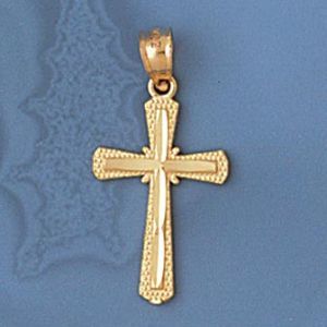 Cross Charm Pendant 14k Gold