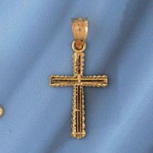 Cross Charm Pendant 14k Gold