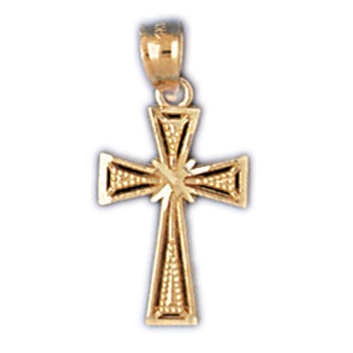 Cross Charm Pendant 14k Gold