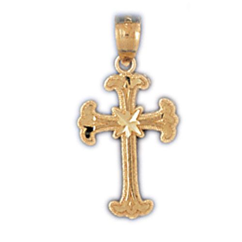 Cross Charm Pendant 14k Gold