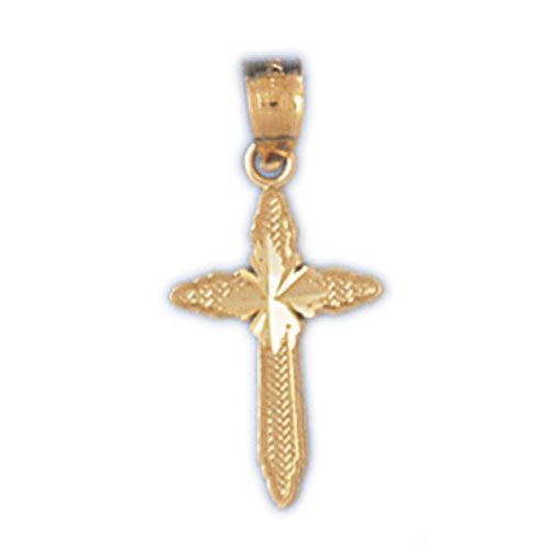 Cross Charm Pendant 14k Gold