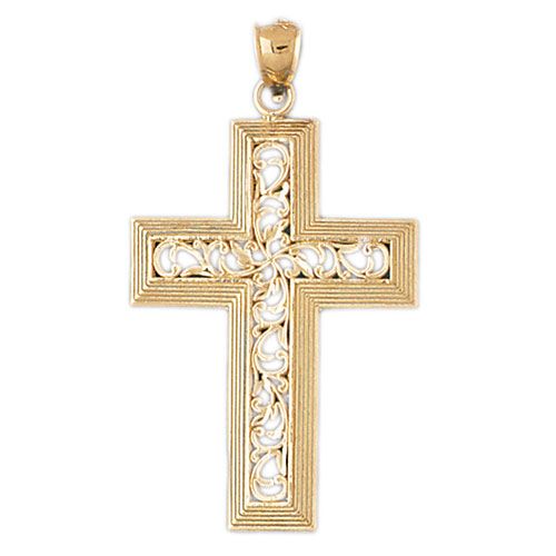 Cross Charm Pendant 14k Gold