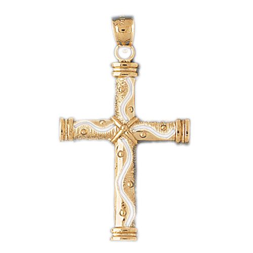 Cross Charm Pendant 14k Gold